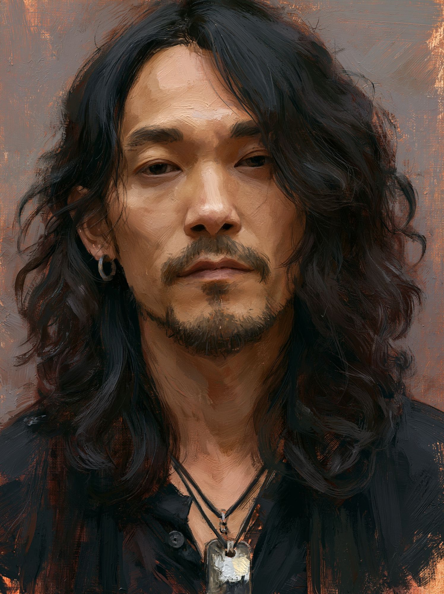 Moody Male Portrait Fine-Art Poster. poster detail