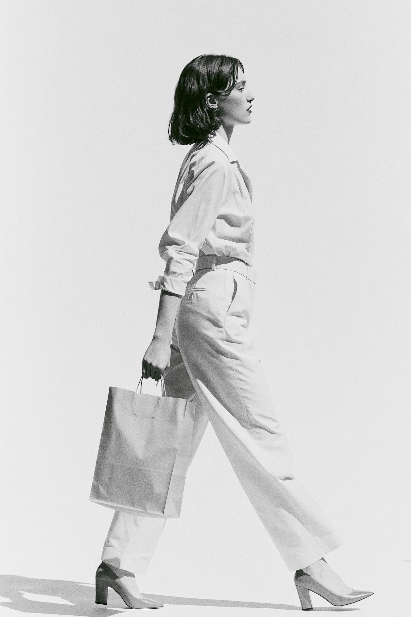 Fashion Portrait Black-White Poster. poster detail