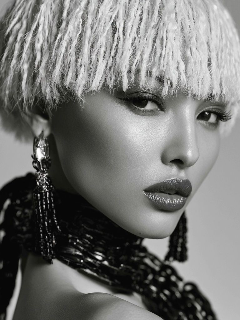 Monochrome Fashion Portrait Poster. poster — photography art