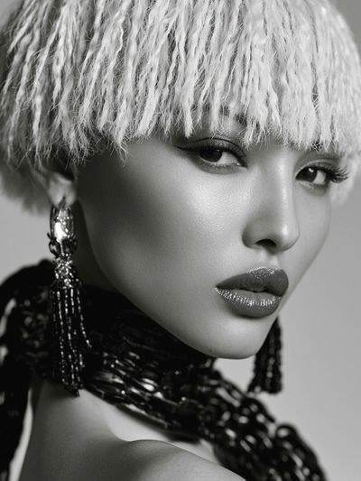Monochrome Fashion Portrait Poster. poster