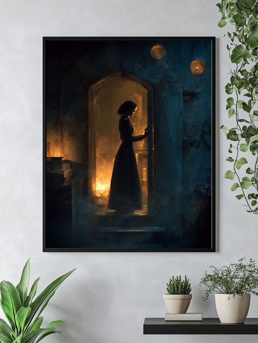 Mystical Woman in Doorway — Fine Art Print. — room view 4