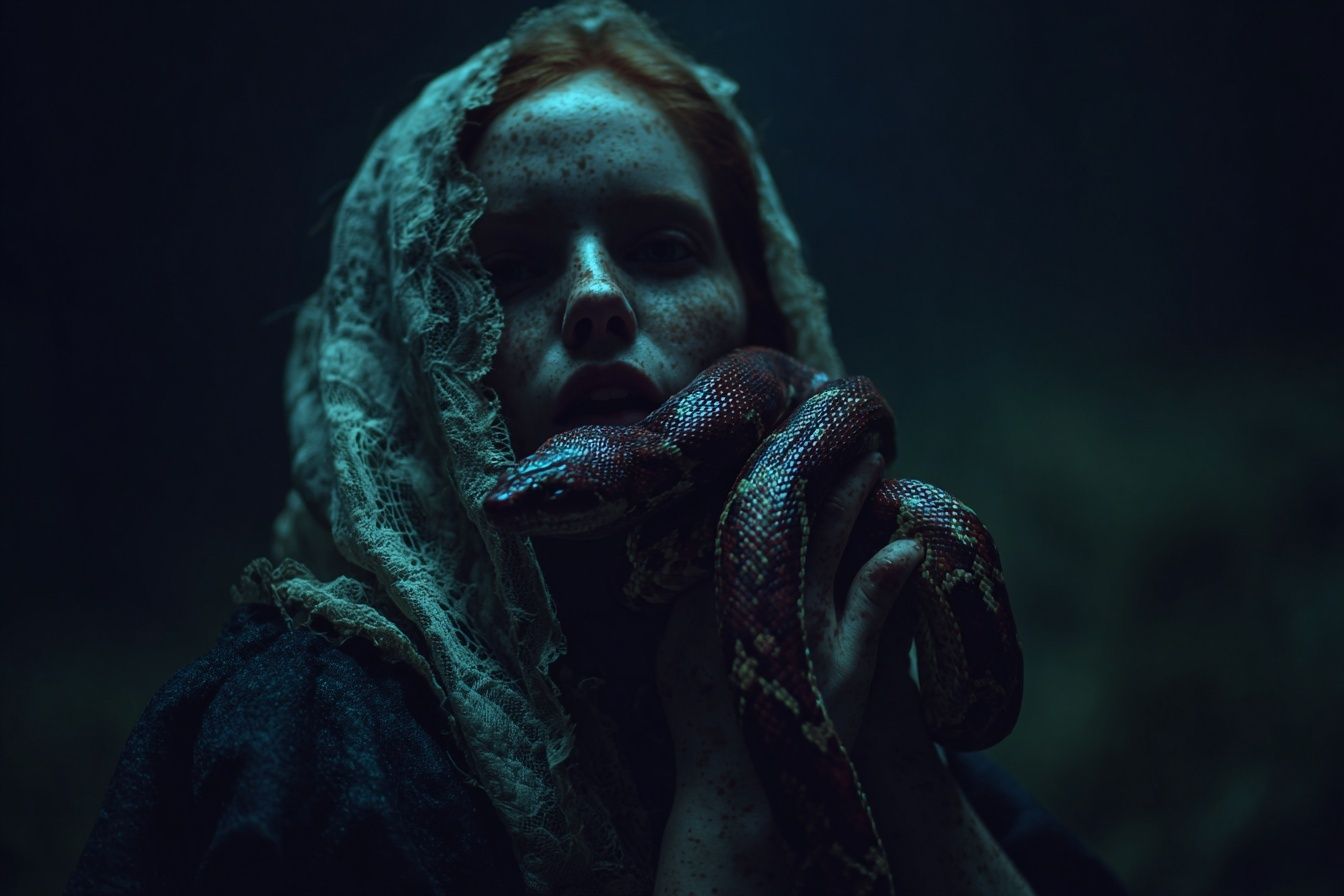 Snake Portrait Horror Print. poster detail