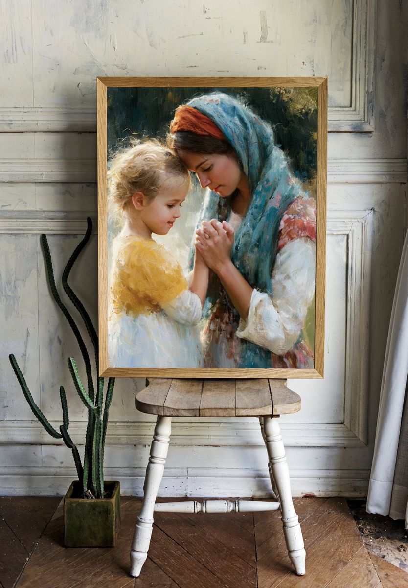 Mother and Child Fine-Art Poster. room preview