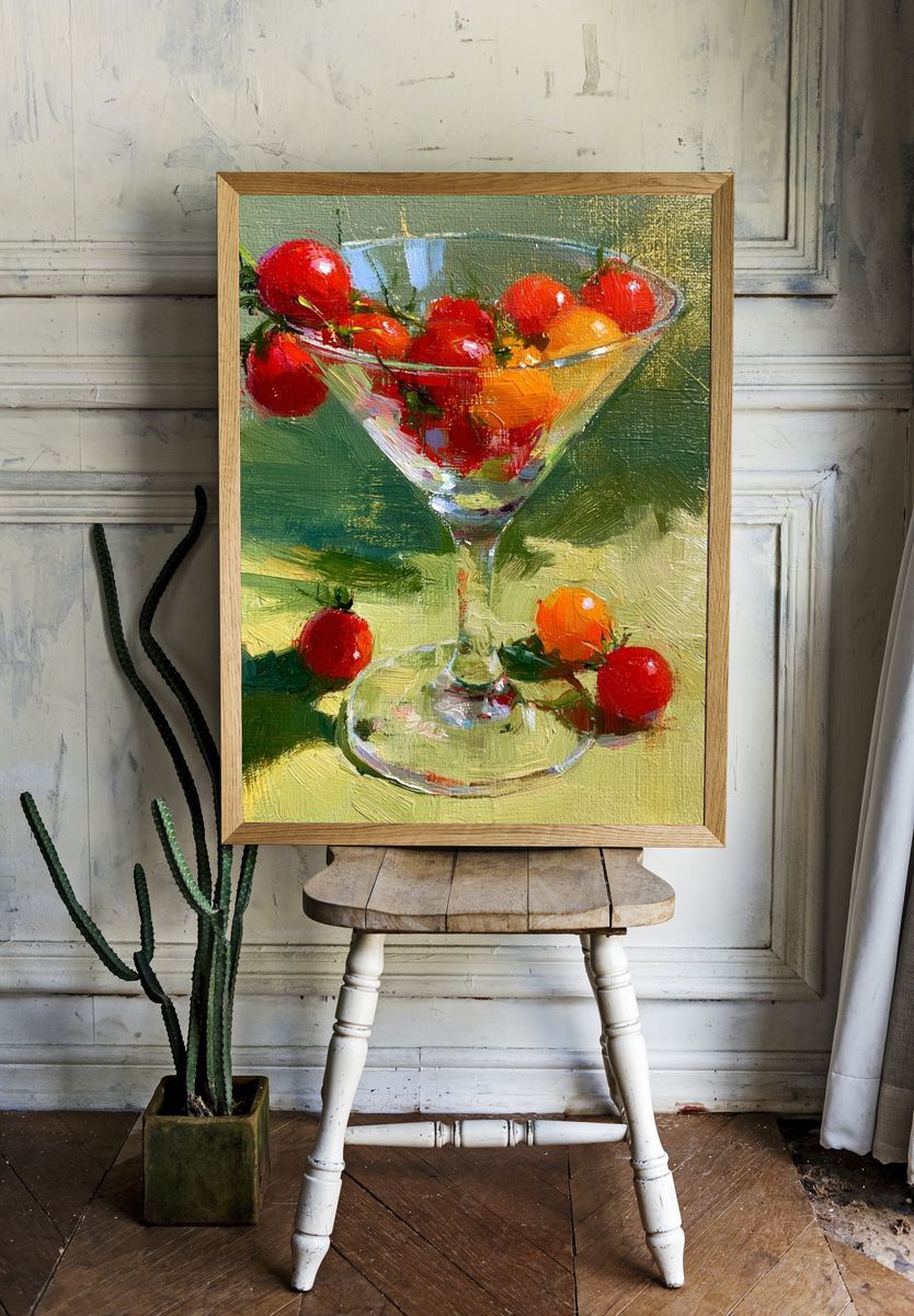 Tomatoes in Martini Glass Print. — room view 1