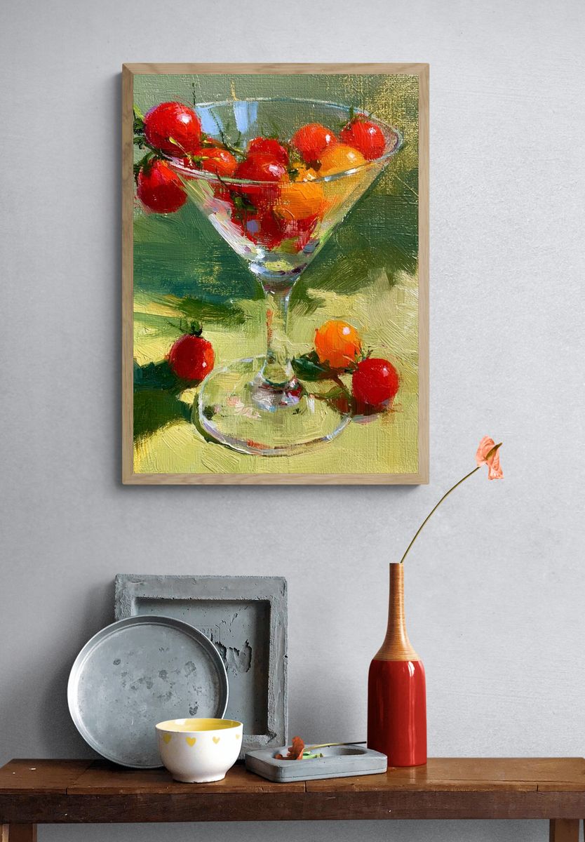 Tomatoes in Martini Glass Print. — room view 3