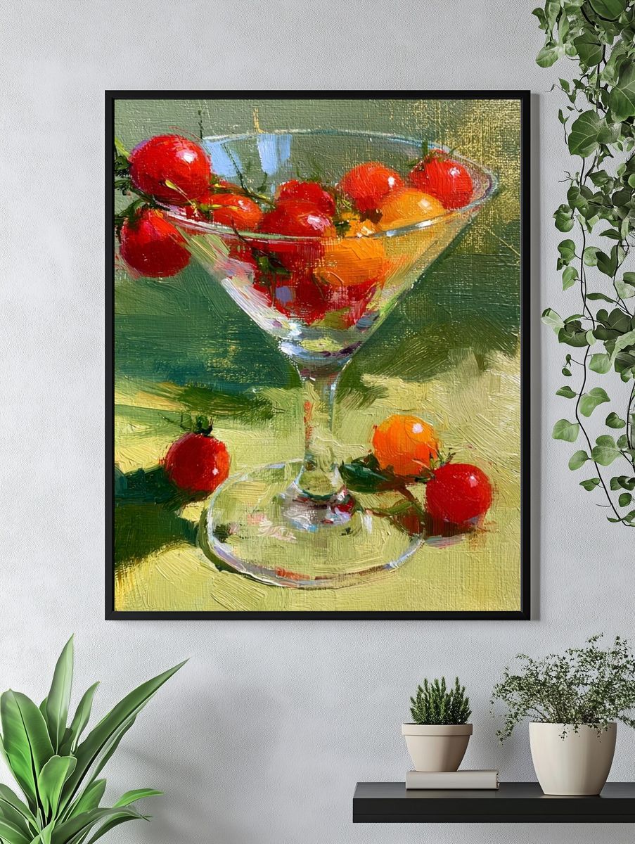 Tomatoes in Martini Glass Print. — room view 4