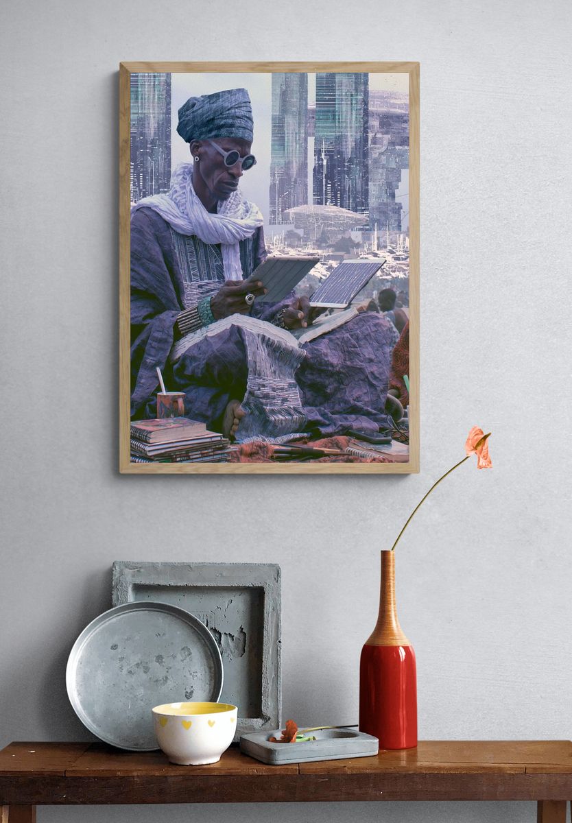 Futurist Reader Portrait Print. — room view 3