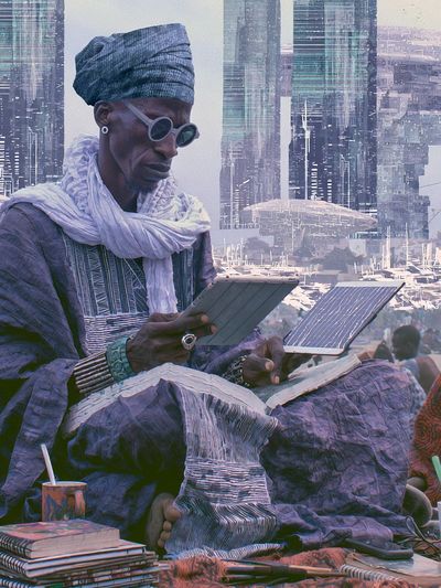 Futurist Reader Portrait Print.