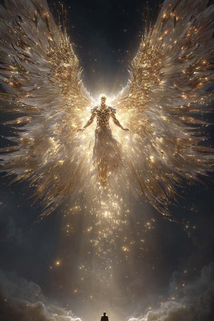 Celestial Guardian — Fantasy Art Print. poster detail