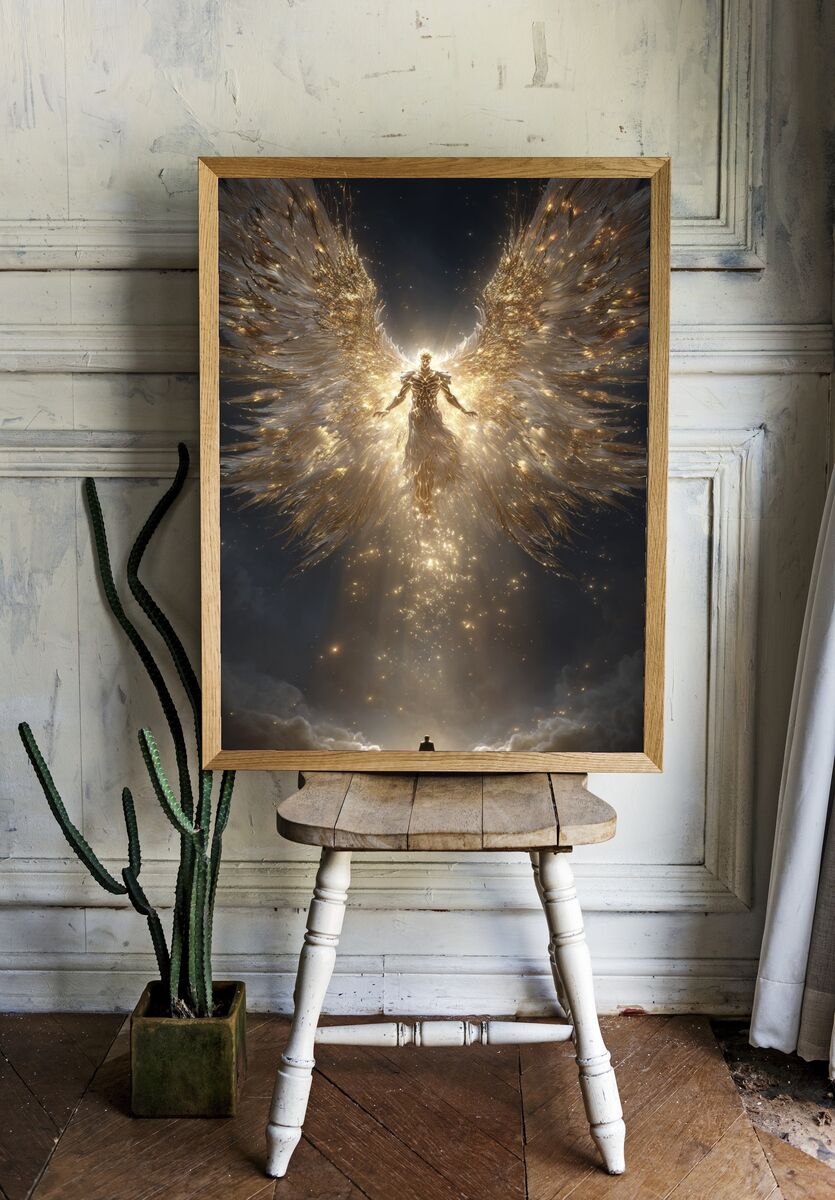 Celestial Guardian — Fantasy Art Print. — room view 1