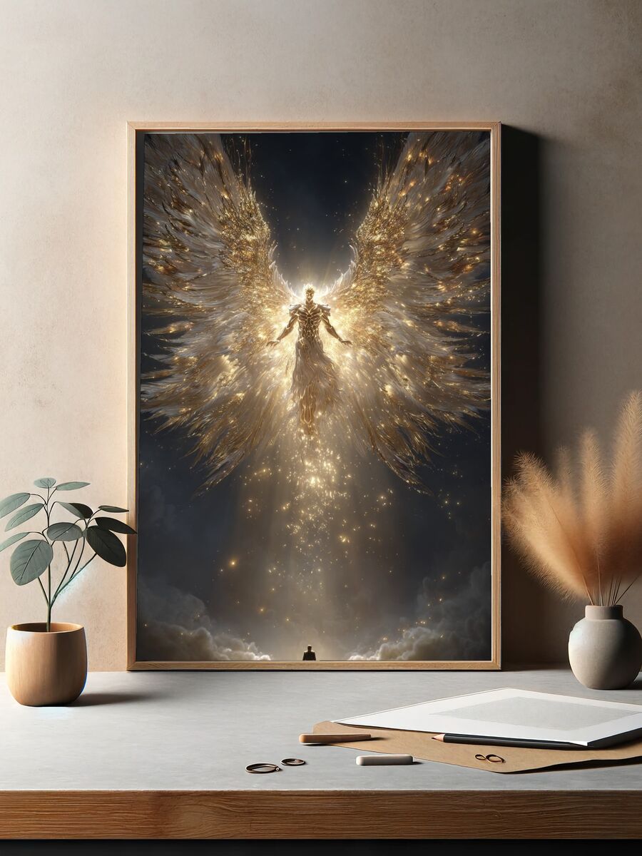 Celestial Guardian — Fantasy Art Print. — room view 2
