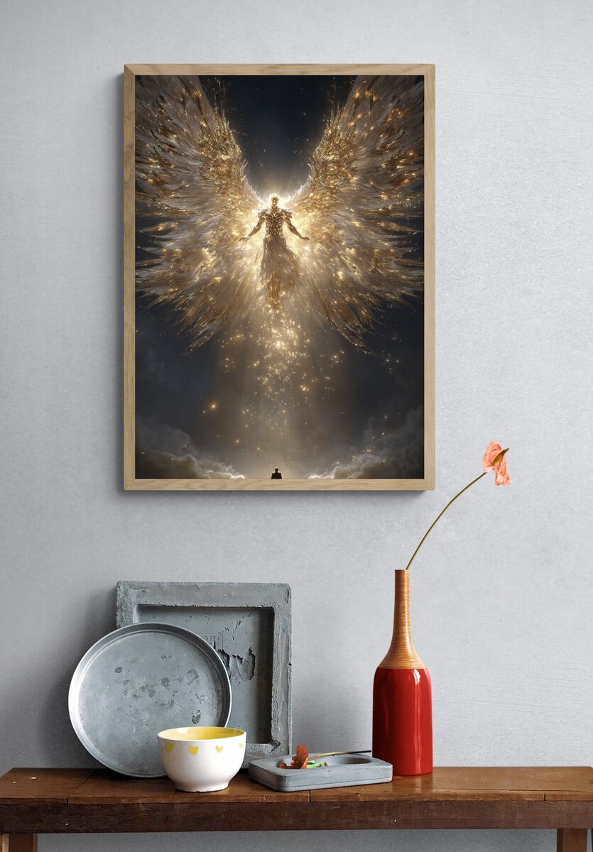 Celestial Guardian — Fantasy Art Print. — room view 3