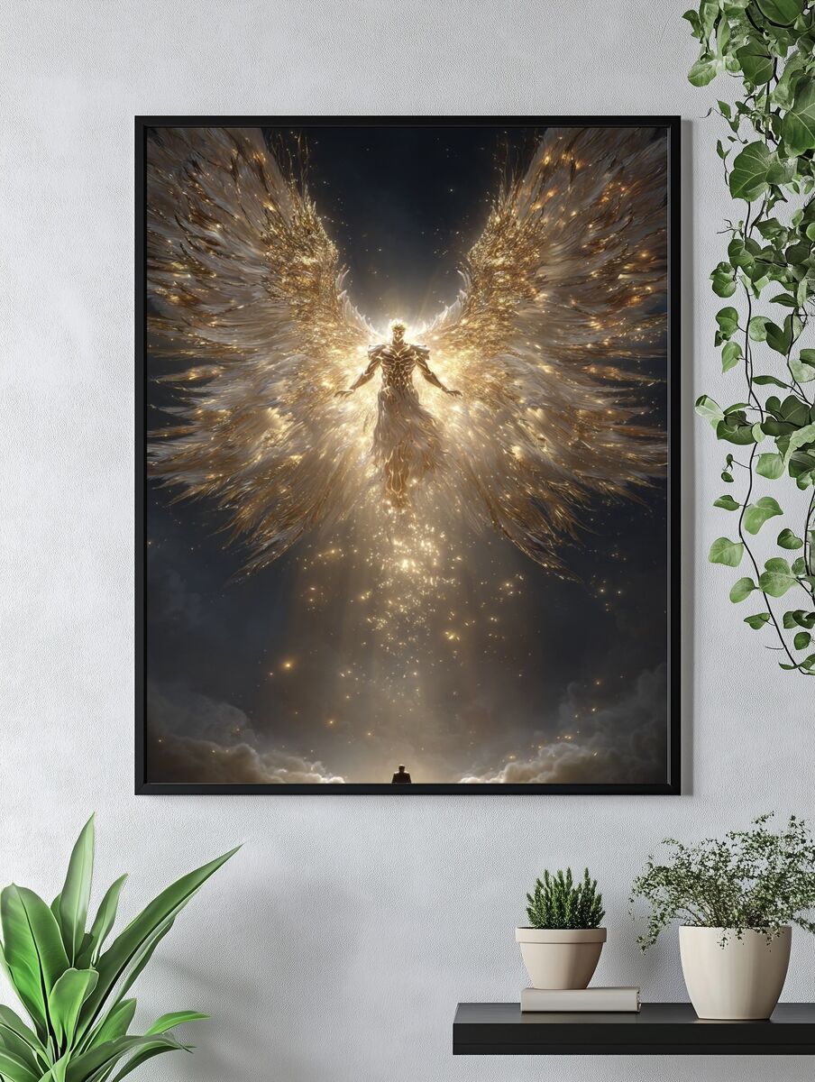 Celestial Guardian — Fantasy Art Print. — room view 4