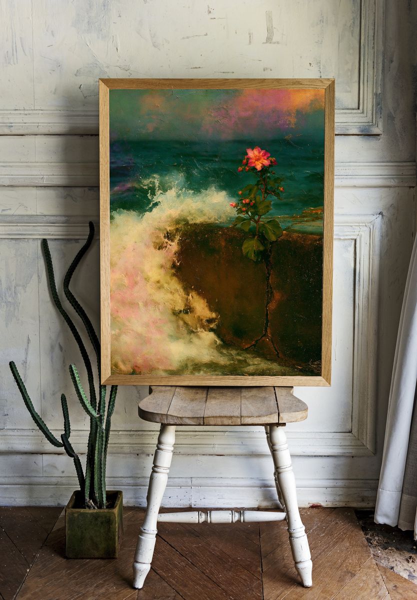 Blooming Seascape Fine-Art Poster. — room view 1