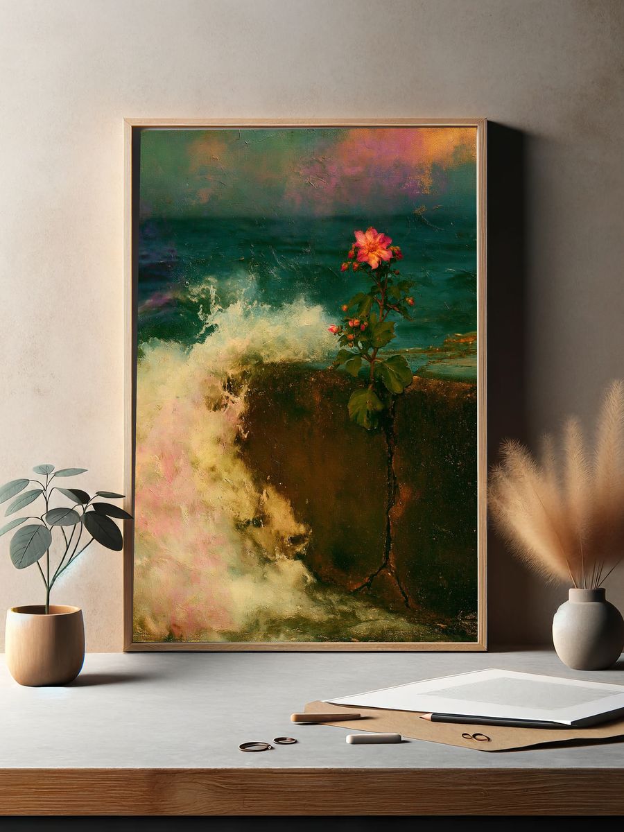 Blooming Seascape Fine-Art Poster. — room view 2