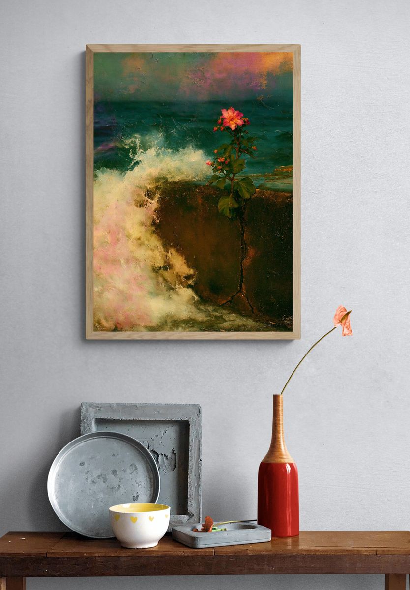 Blooming Seascape Fine-Art Poster. — room view 3
