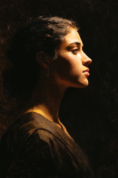 Profile of a Woman — Fine Art Print. poster print