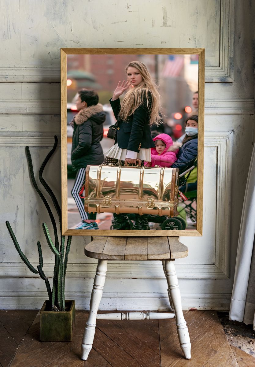 Street Fashion Portrait Poster. room preview