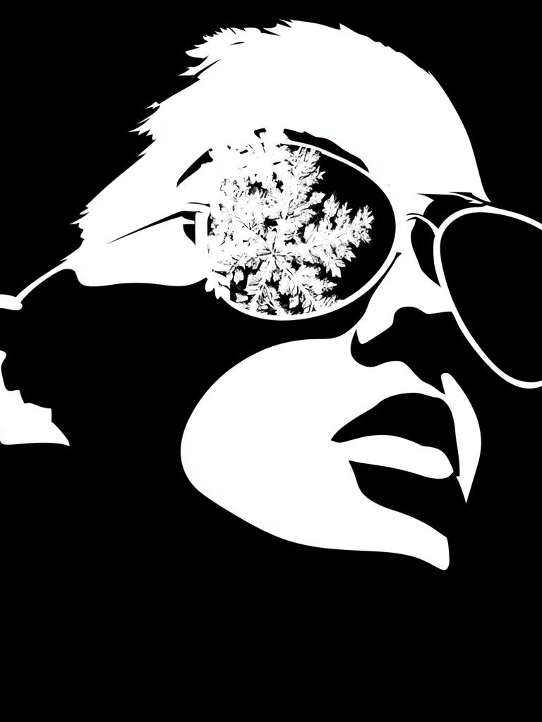 Andy Warhol Portrait Pop-Art Poster. poster detail