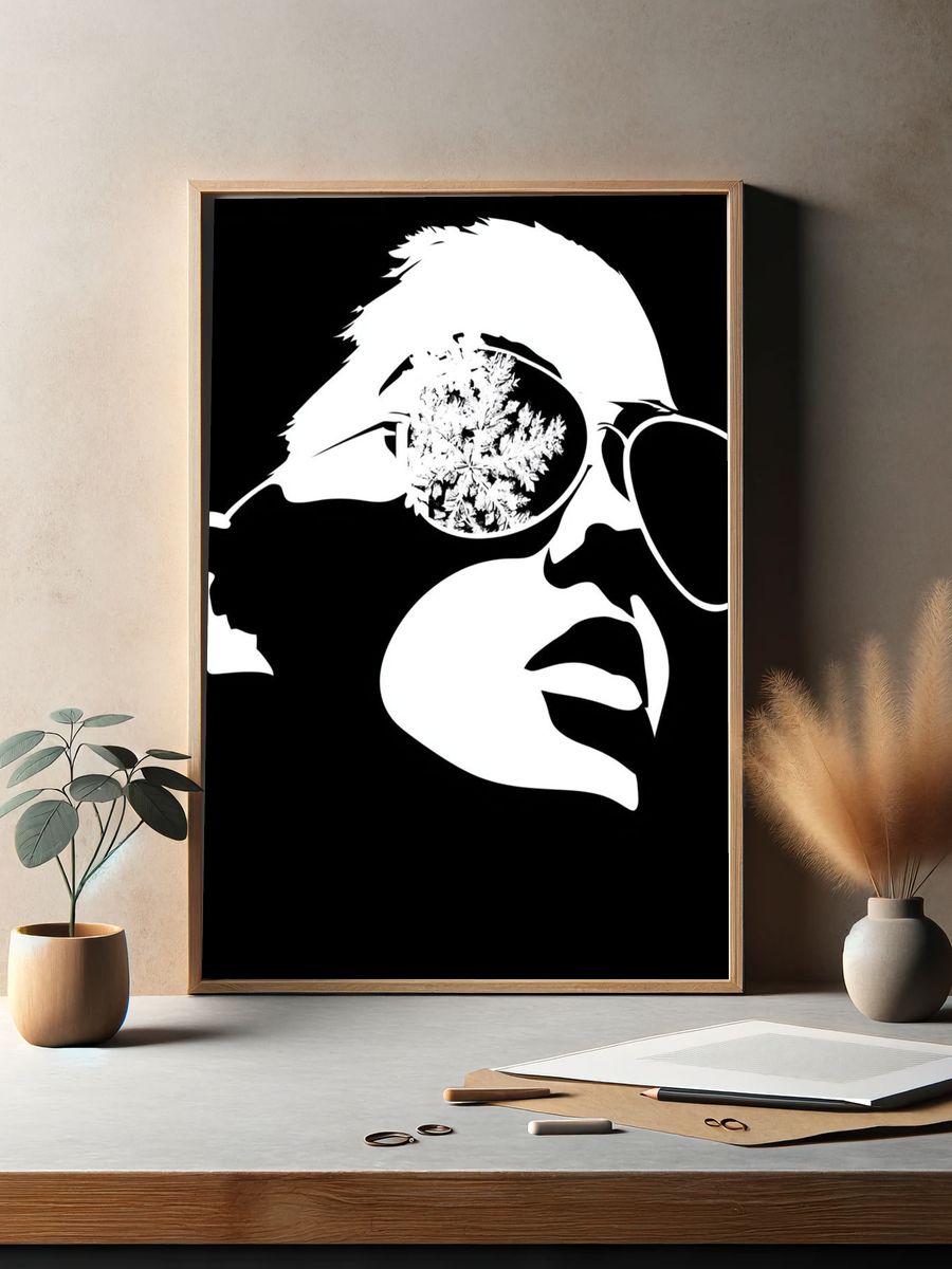 Andy Warhol Portrait Pop-Art Poster. — room view 2