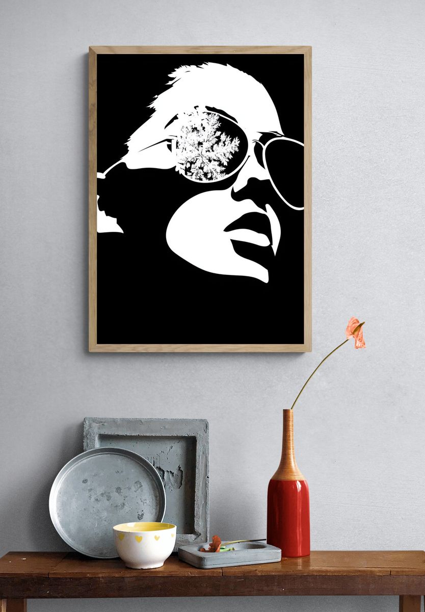 Andy Warhol Portrait Pop-Art Poster. — room view 3