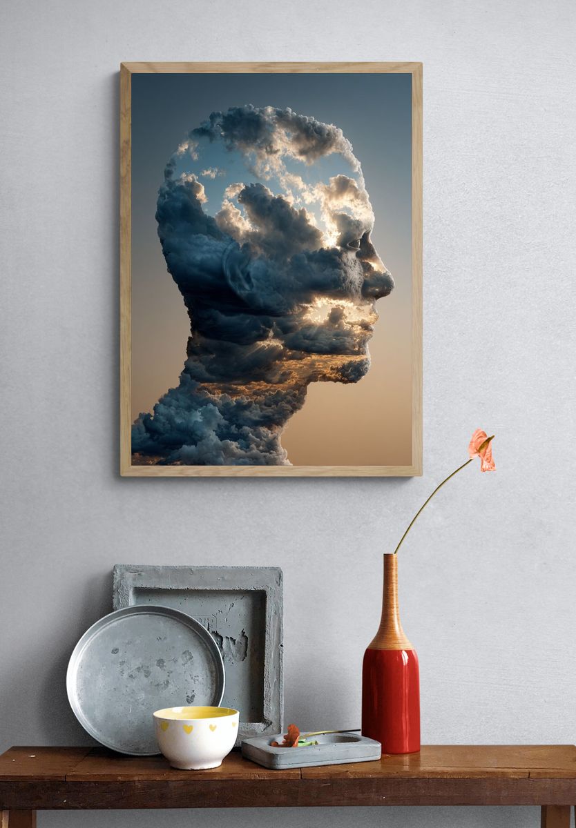 Cloudy Silhouette — Fine Art Print. — room view 3