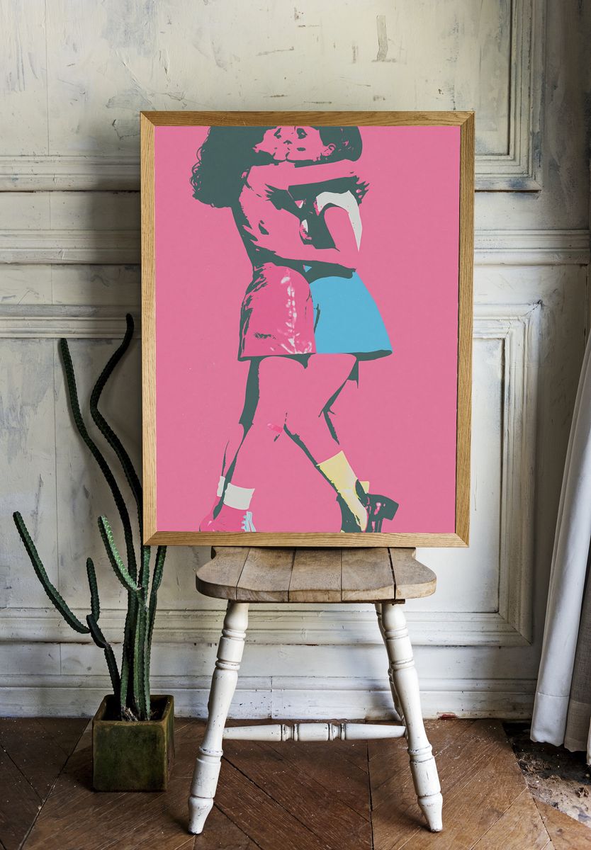 Pop Art Kiss Poster. room preview