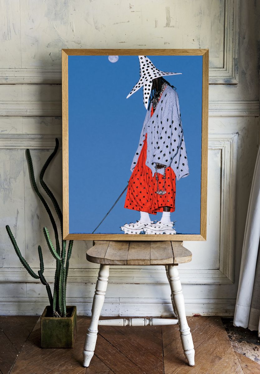 Avant-Garde Fashion Portrait Poster. room preview