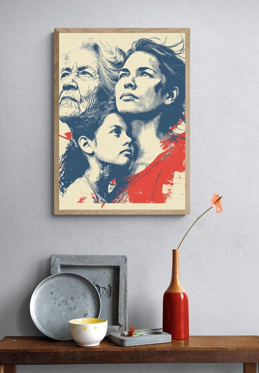 Family Portrait Pop-Art Poster. — room view 3
