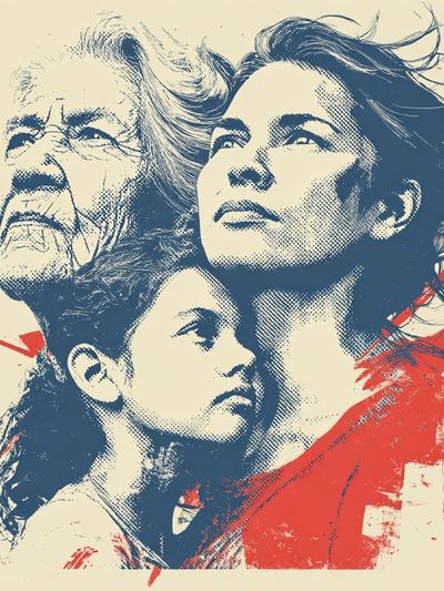 Family Portrait Pop-Art Poster.