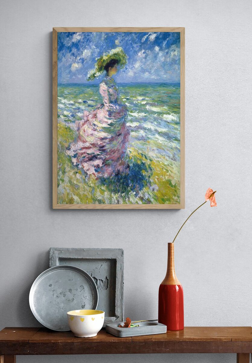 Woman by the Sea — Impressionist Print. — room view 3