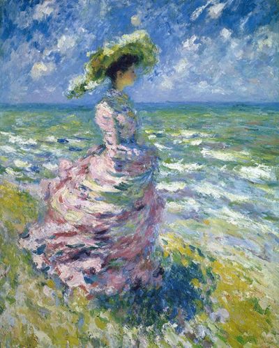 Woman by the Sea — Impressionist Print. poster