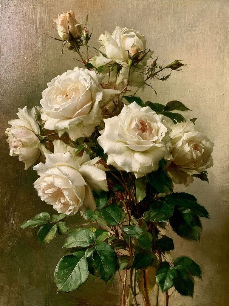 White Roses Fine-Art Print. poster — fine-art art