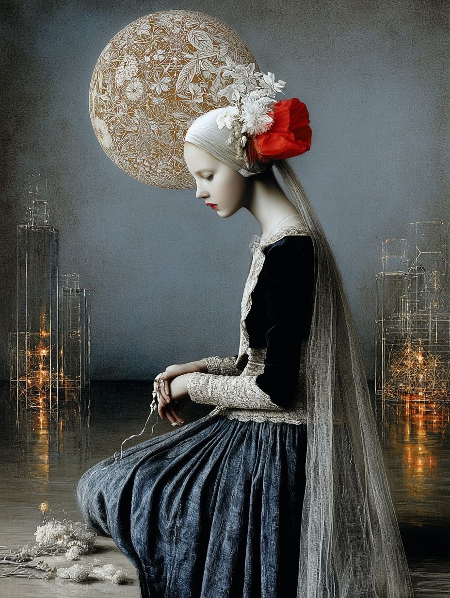 Surreal Girl Portrait Print. poster detail