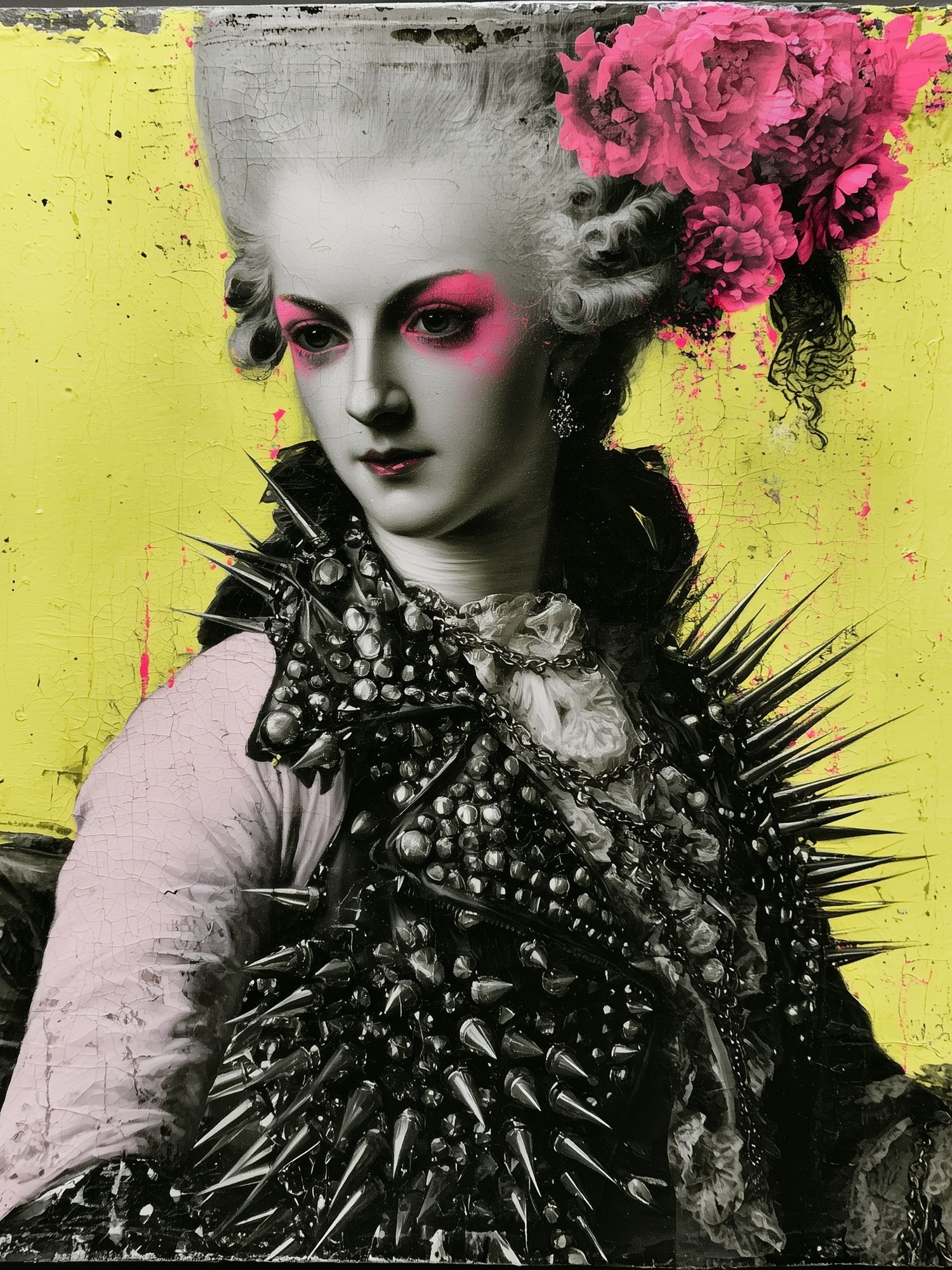 Baroque Punk Portrait Print. poster — fine-art art