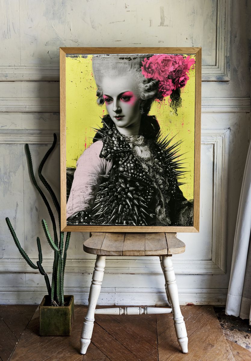 Baroque Punk Portrait Print. room preview