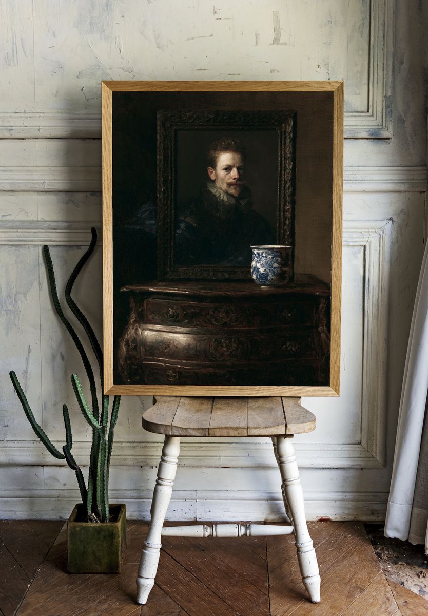 Baroque Portrait Still Life Print. room preview
