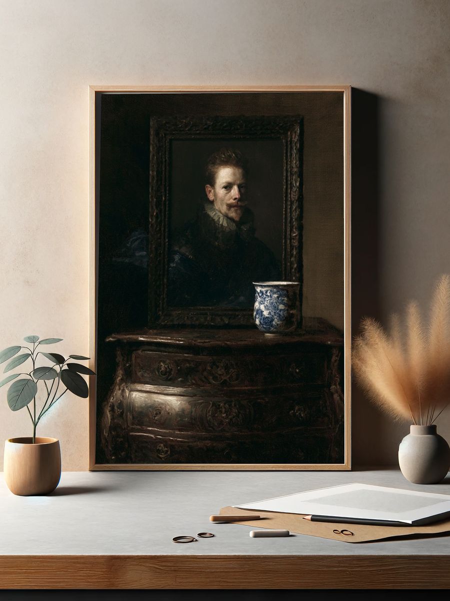 Baroque Portrait Still Life Print. — room view 2