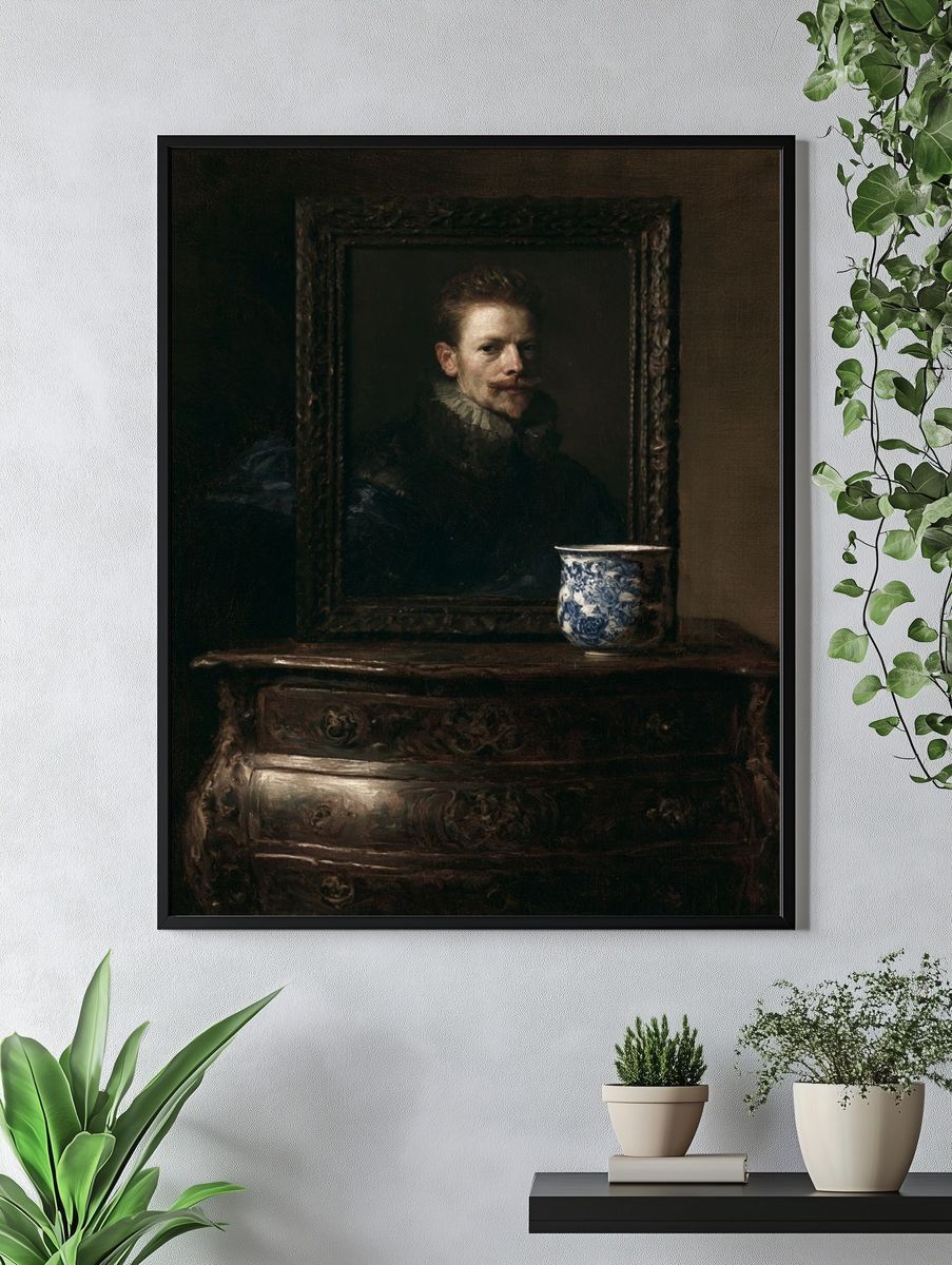 Baroque Portrait Still Life Print. — room view 4