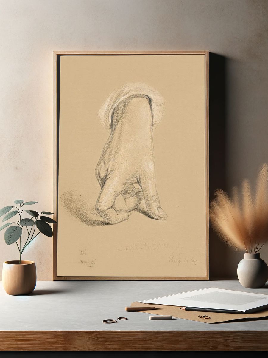 Artistic Hand Gesture — Fine Art Print. — room view 2
