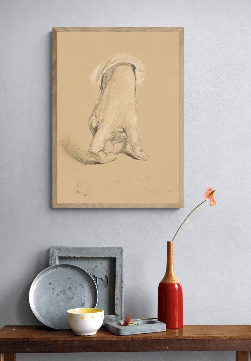 Artistic Hand Gesture — Fine Art Print. — room view 3