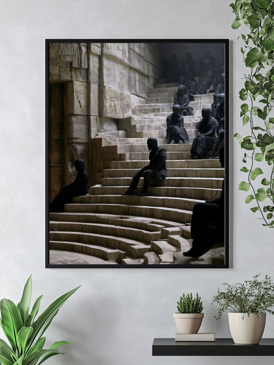 Stone Amphitheater Figures Fine-Art Print. — room view 4