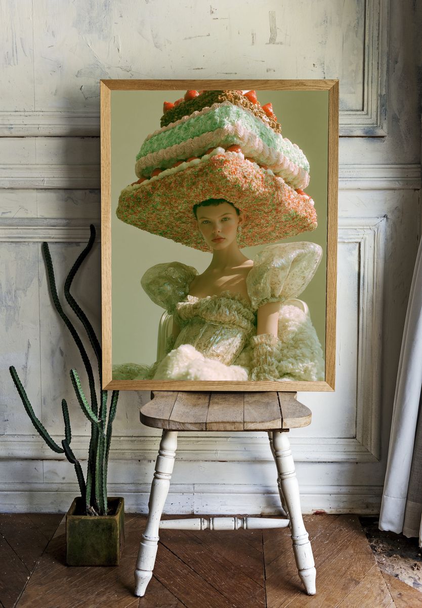 Avant-Garde Fashion Portrait Poster. room preview