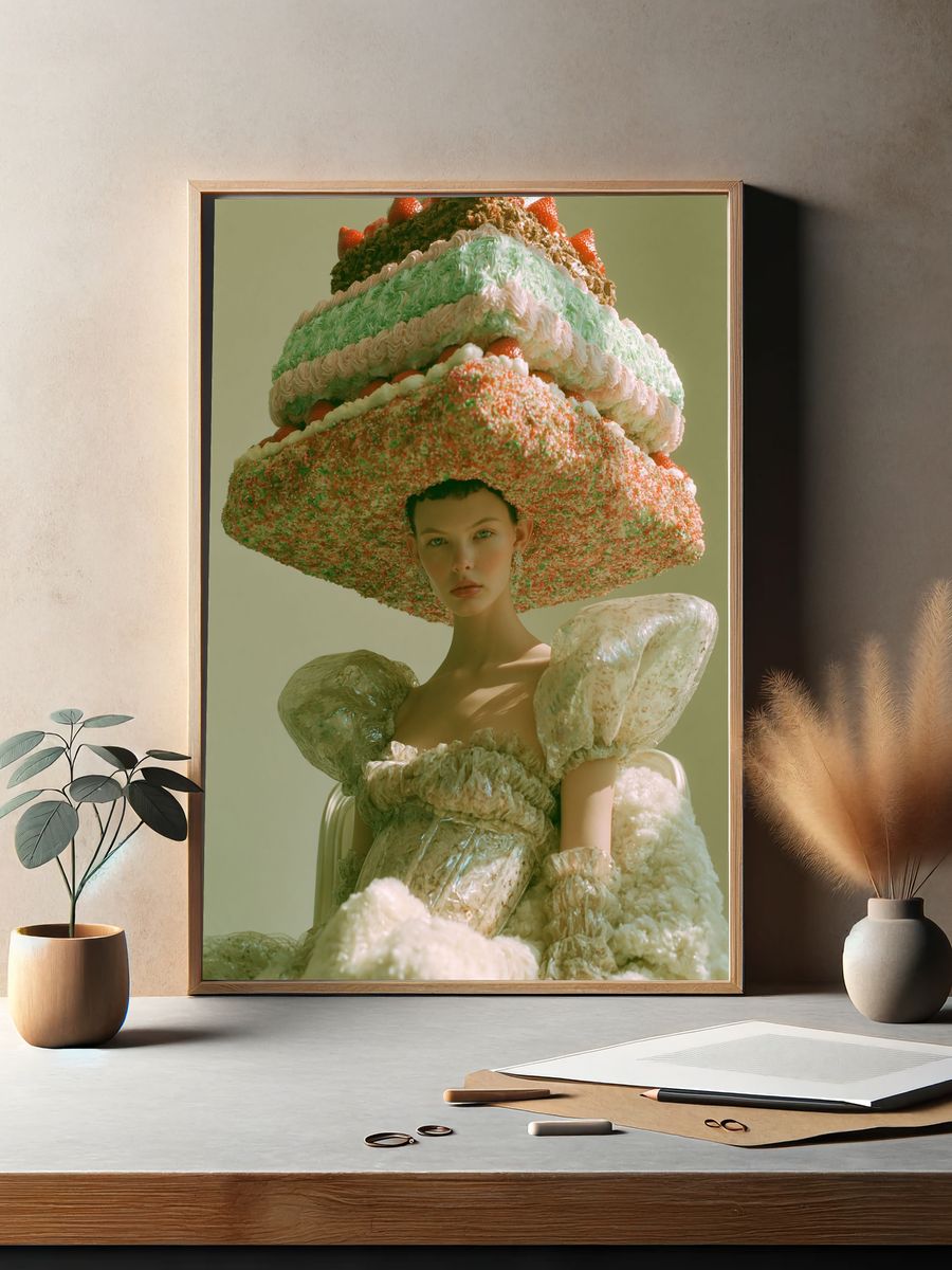 Avant-Garde Fashion Portrait Poster. — room view 2