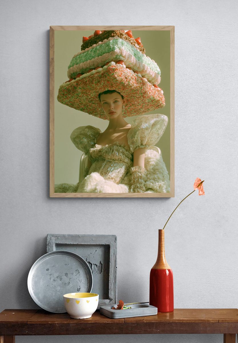 Avant-Garde Fashion Portrait Poster. — room view 3