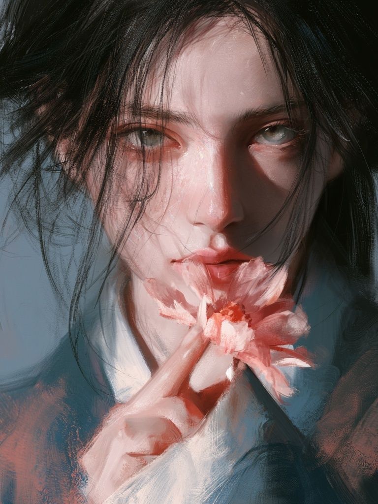 Floral Portrait Fine-Art Poster. poster — fine-art art