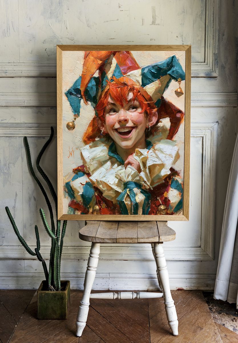 Jester Portrait Fine-Art Poster. room preview