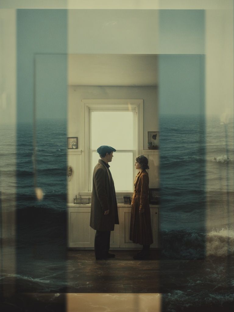 Couple by the Ocean — Fine Art Print. poster detail