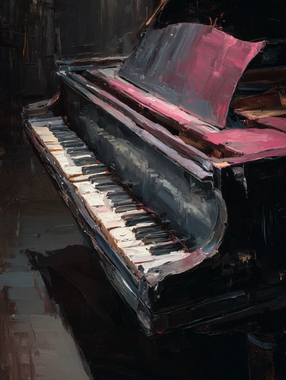 Pink Piano — Fine-Art Print. poster detail