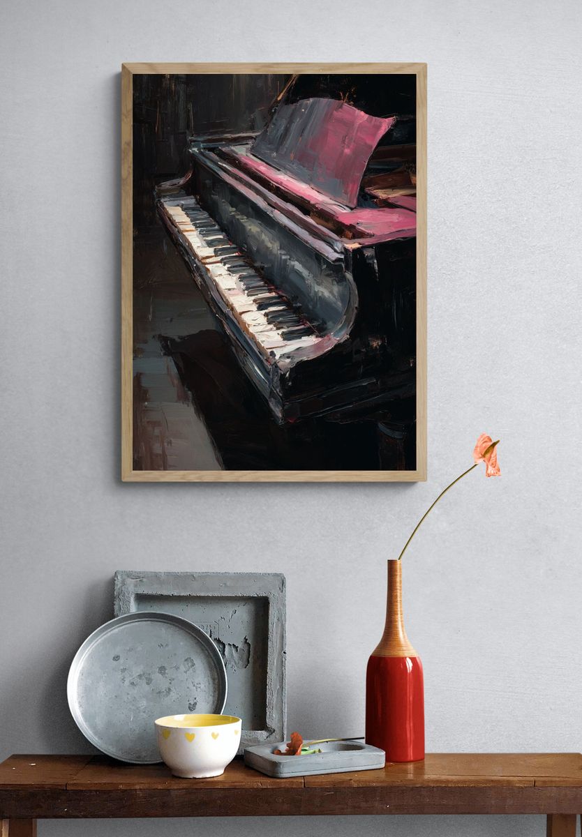 Pink Piano — Fine-Art Print. — room view 3